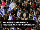 Anti-Netanyahu protests in Tel Aviv over Hamas deal:Image